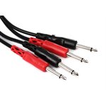 HOSA - CPP202 - Stereo Interconnect Cable - Dual 1 / 4-inch TS Male to Same - 6.5'