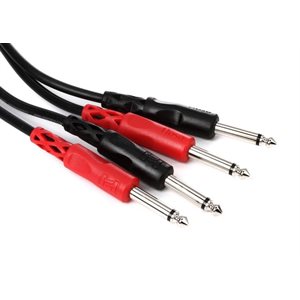 HOSA - CPP202 - Stereo Interconnect Cable - Dual 1 / 4-inch TS Male to Same - 6.5'