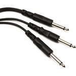 HOSA - CYP105 - Y Cable - 1 / 4-inch TS Male to Dual 1 / 4-inch TS Male - 5ft