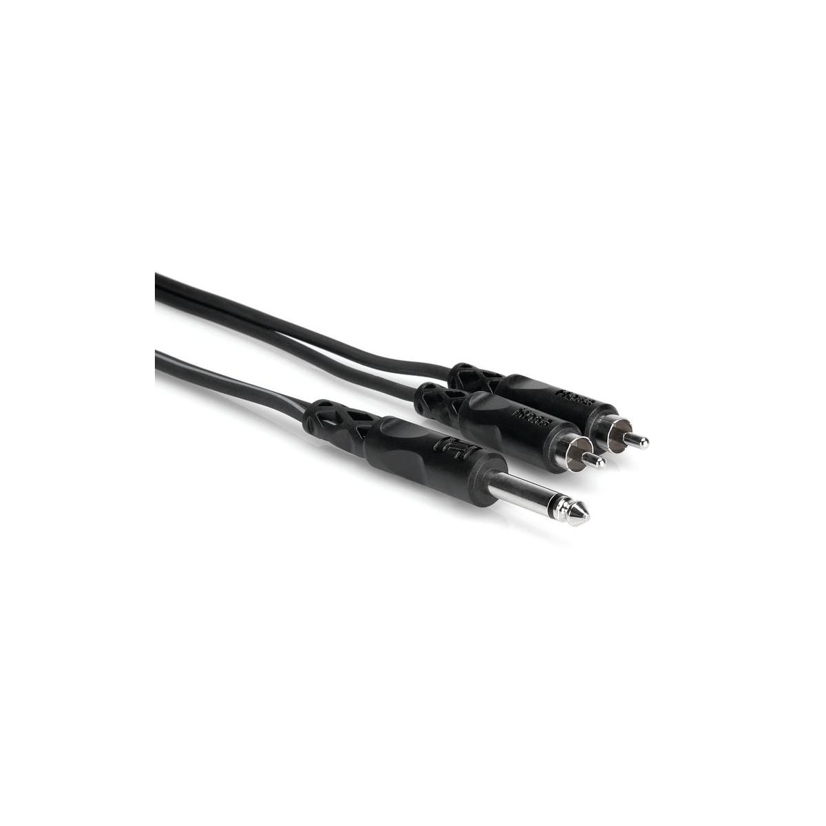 HOSA - CYR102 - Y Cable - 1 / 4-inch TS Male to Dual RCA Male - 6ft