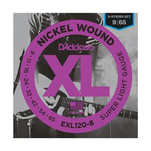 D'ADDARIO - EXL120-8 - cordes de guitare électrique - 8 cordes