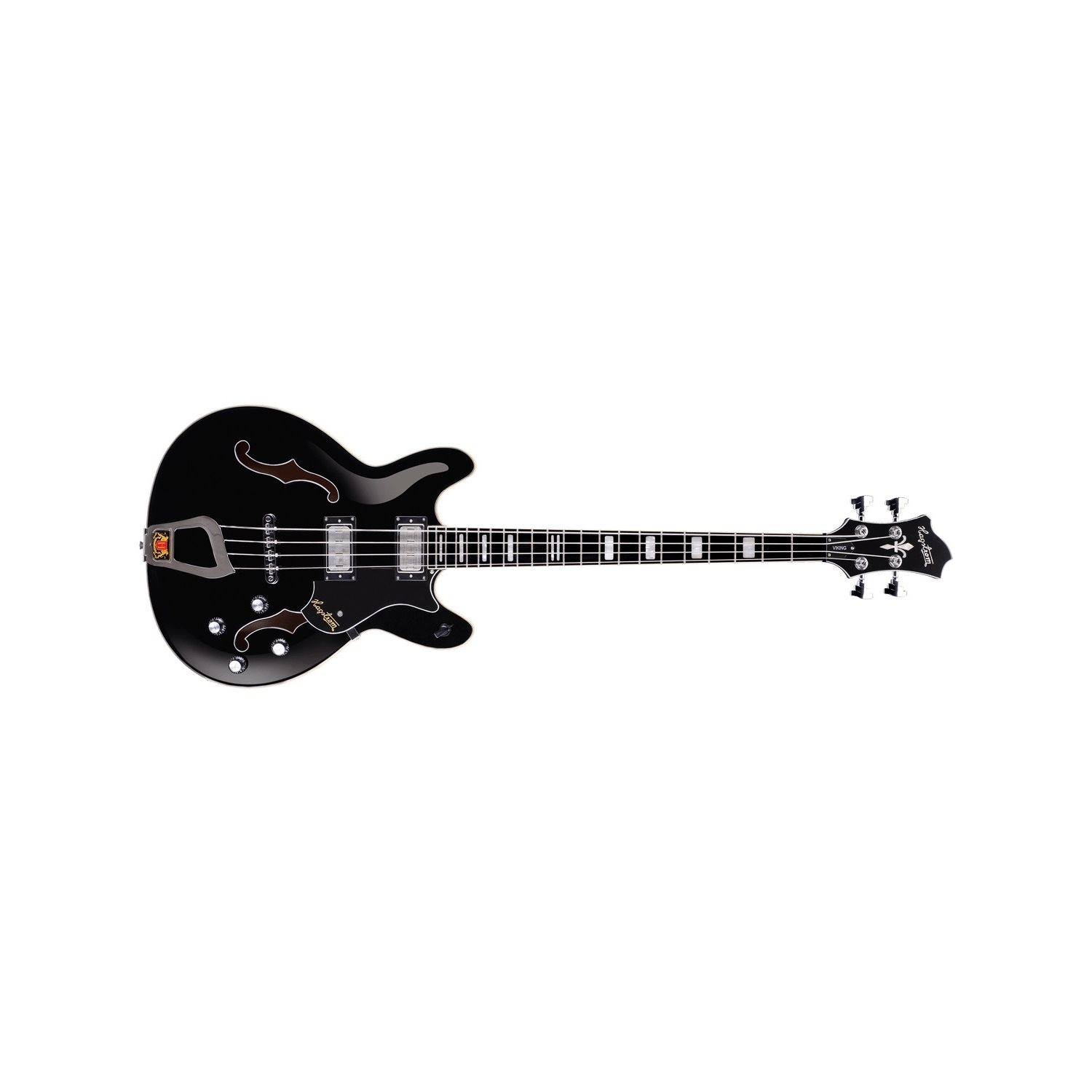 HAGSTROM - VIKB-BLK - 4 cordes - Viking Model - basse Electrique - noir brillant