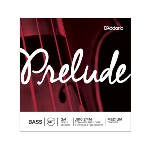 D'ADDARIO - J610-3 / 4 - cordes pour basse série Prelude - Tension moyenne - 3 / 4