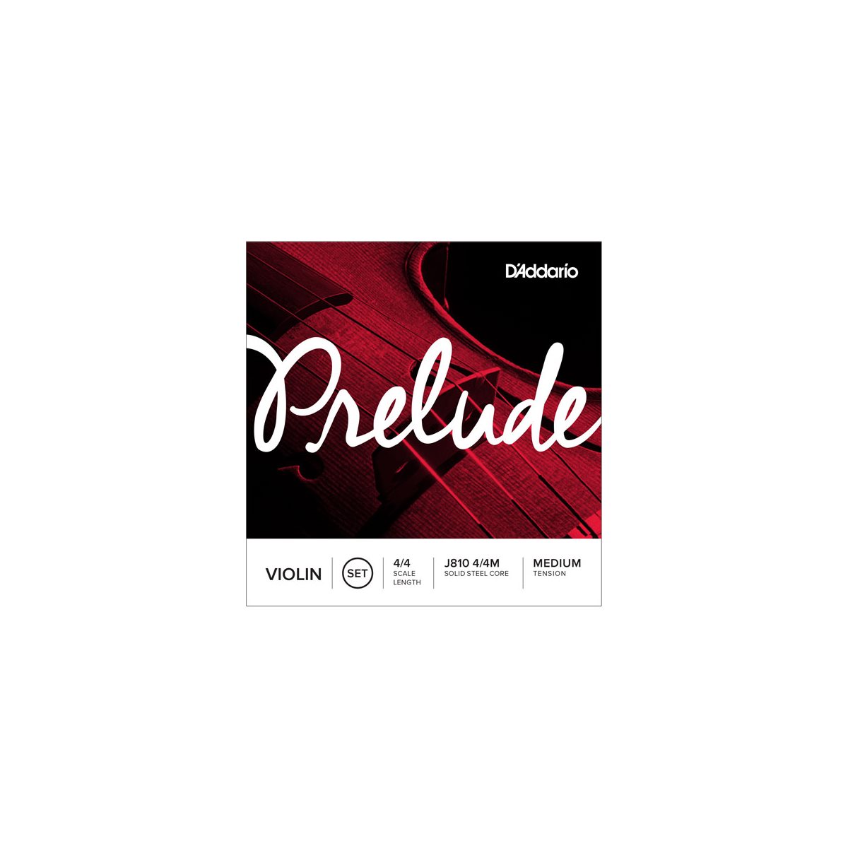 D'ADDARIO - J810-4 / 4 - Prelude Violin String Set - 4 / 4 Scale - Medium Tension