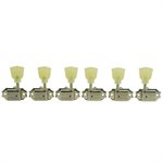 KLUSON - KD-3-NPKNL - Kluson 3 Per Side Deluxe Series Tuning Machines - Nickel With Plastic Keystone Buttons