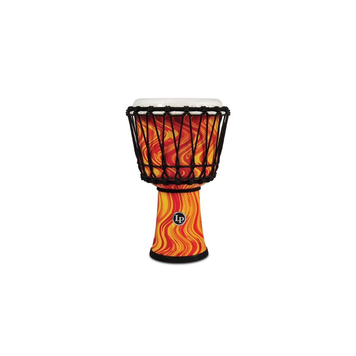 LP - LP1607OM - DJEMBE CERCLE ACCORDÉ PAR CORDE avec peau de 7 POUCES - Orange Marble