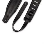 LEVY'S - M26GP-BLK-BLK - 3.25'' Black Garment Leather Guitar Strap