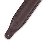 LEVY'S - M26GP-DBR-DBR - 3.25'' Dark Brown Garment Leather Guitar Strap