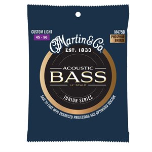 MARTIN - Junior Bass Strings - Cordes de basse acoustique short scale - bronze phosphoreux - 45-96