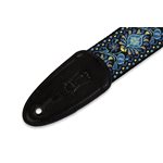 LEVY'S - M8HT-04 - Guitar Strap 2'' Floral Blue & Yellow motif