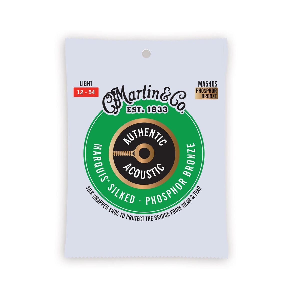 MARTIN - ma540s - Martin® Authentic Acoustic® Marquis® Silked Strings - PHOSPHOR BRONZE - 12-54