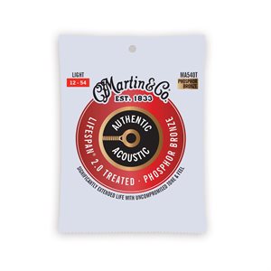 MARTIN - MA540T - acoustic guitar strings - PHOSPHOR BRONZE - 12-54