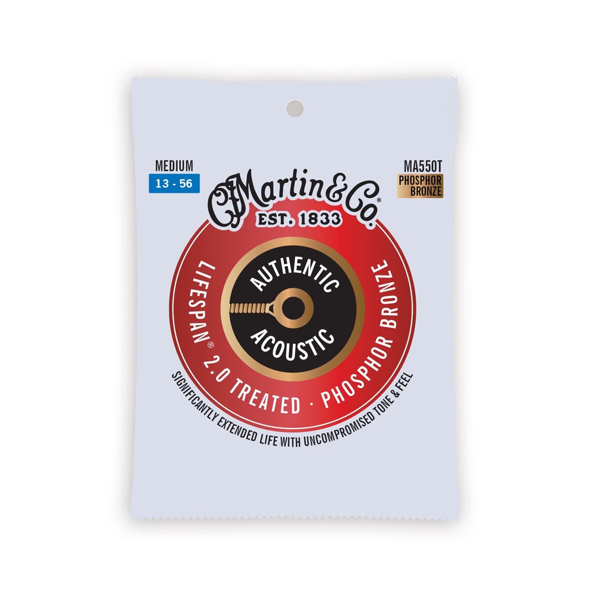 MARTIN - MA550T - acoustic guitar strings - PHOSPHOR BRONZE - 13-56