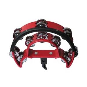MANO PERCUSSON - MP-DDC-RD - Double Cutaway Tambourine for Drum Set - Red