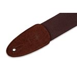 LEVY'S - MC8-BRN - Guitar Strap 2'' Brown Suede Ends And Branded Logo