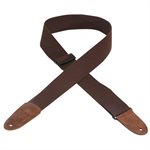 LEVY'S - MC8-BRN - Guitar Strap 2'' Brown Suede Ends And Branded Logo