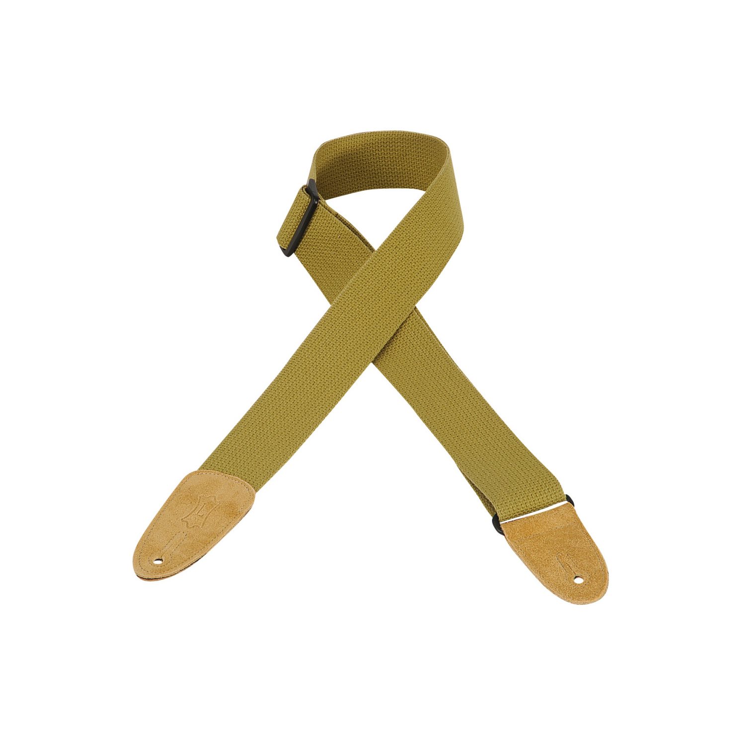 LEVY'S - MSS8-BLK - Guitar Strap 2'' Tan Suede Ends And Branded Logo