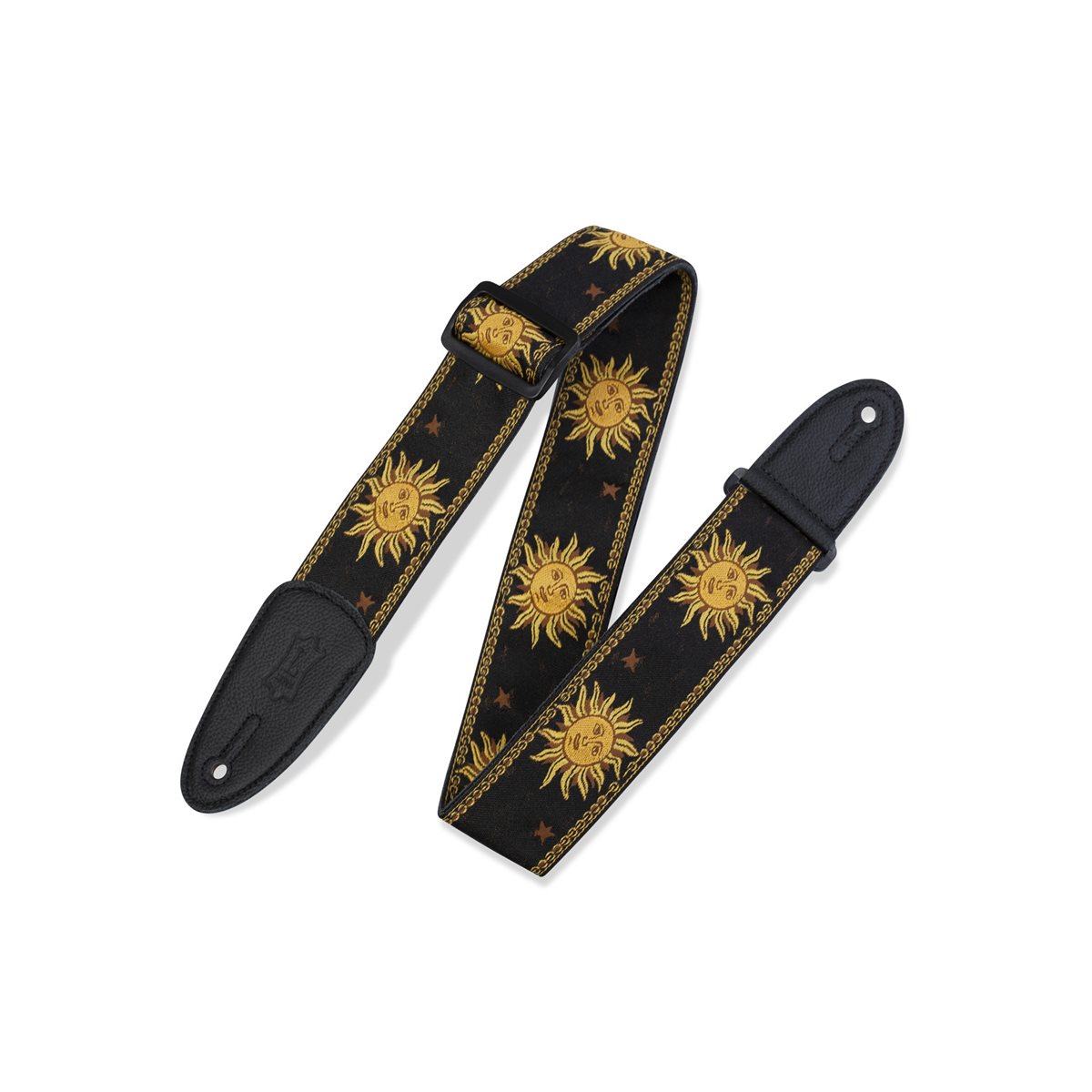 LEVY'S - MPJG-SUN-BLK - Woven GUITAR STRAP - BLACK