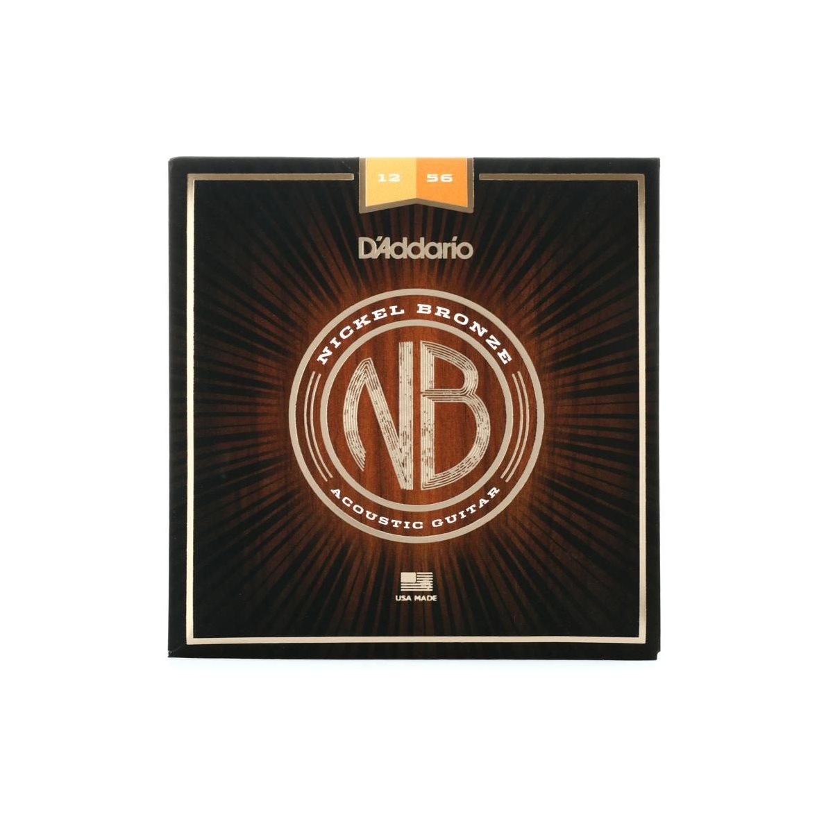 D'ADDARIO - NB1256 - cordes de guitare acoustique - Nickel Bronze - Light Top / Medium Bottom Set - 12-56