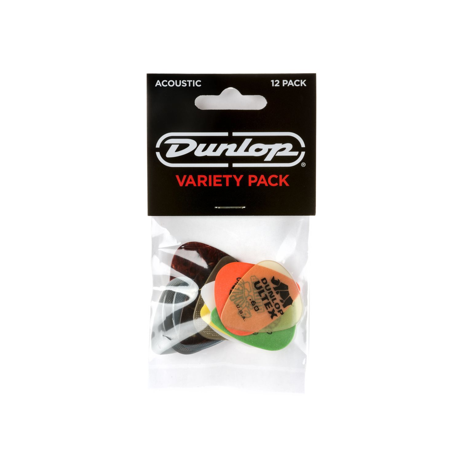 DUNLOP - PVP112 - ACOUSTIC PICK VARIETY PACK - ensemble de 12 pick