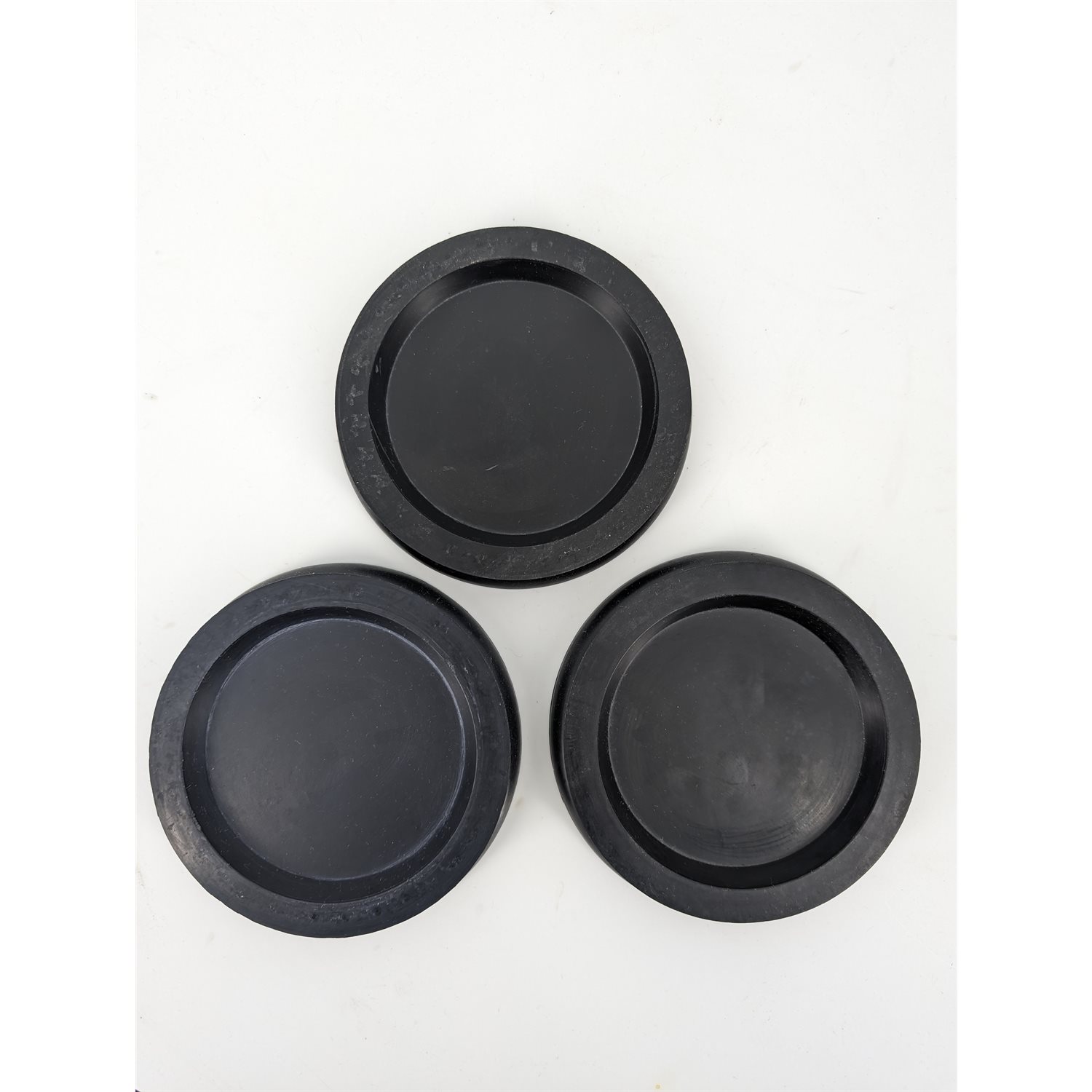 PCC / LR - COUPELLES À ROULETTES en caoutchou dur - 3 pack - noir