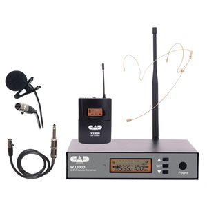 CAD - WX1000BP - Système de microphone sans fil avec Lavalier, casque et câble de guitare (510 to 570 MHz)
