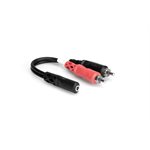 HOSA - YMR197 - Stereo Breakout Cable - 3.5mm TRS Female to Left and Right RCA Male