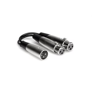 HOSA - YXF-101.5 - Y Cable - XLR Male to Dual XLR Female - 1.5ft