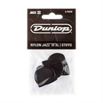 DUNLOP - 47PXL-S - MÉDIATOR de guitare BLACK STIFFO NYLON JAZZ III XL - ensemble de 6 pick