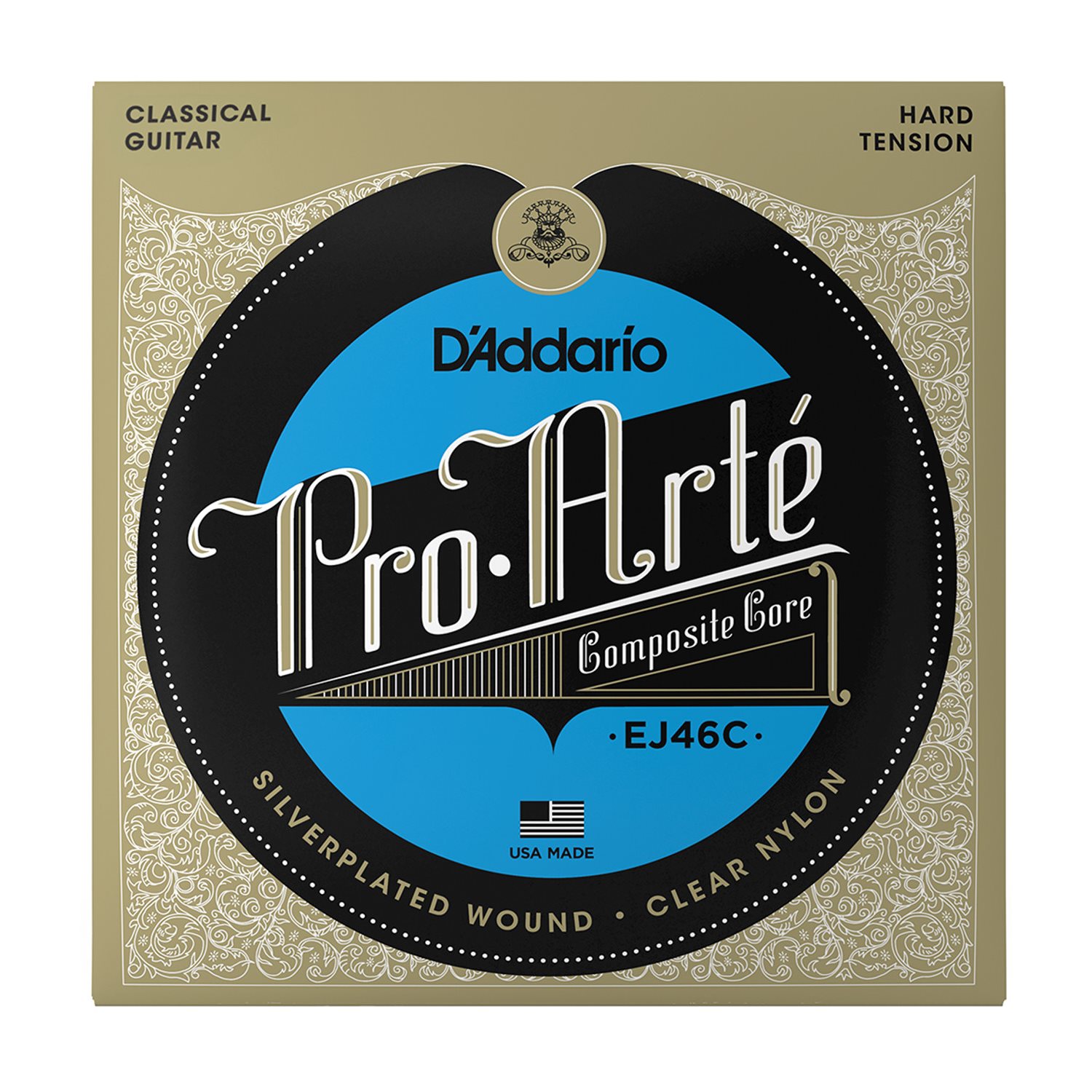 D'ADDARIO - EJ46C - Cordes pour guitare classique avec noyau en composite - HARD TENSION