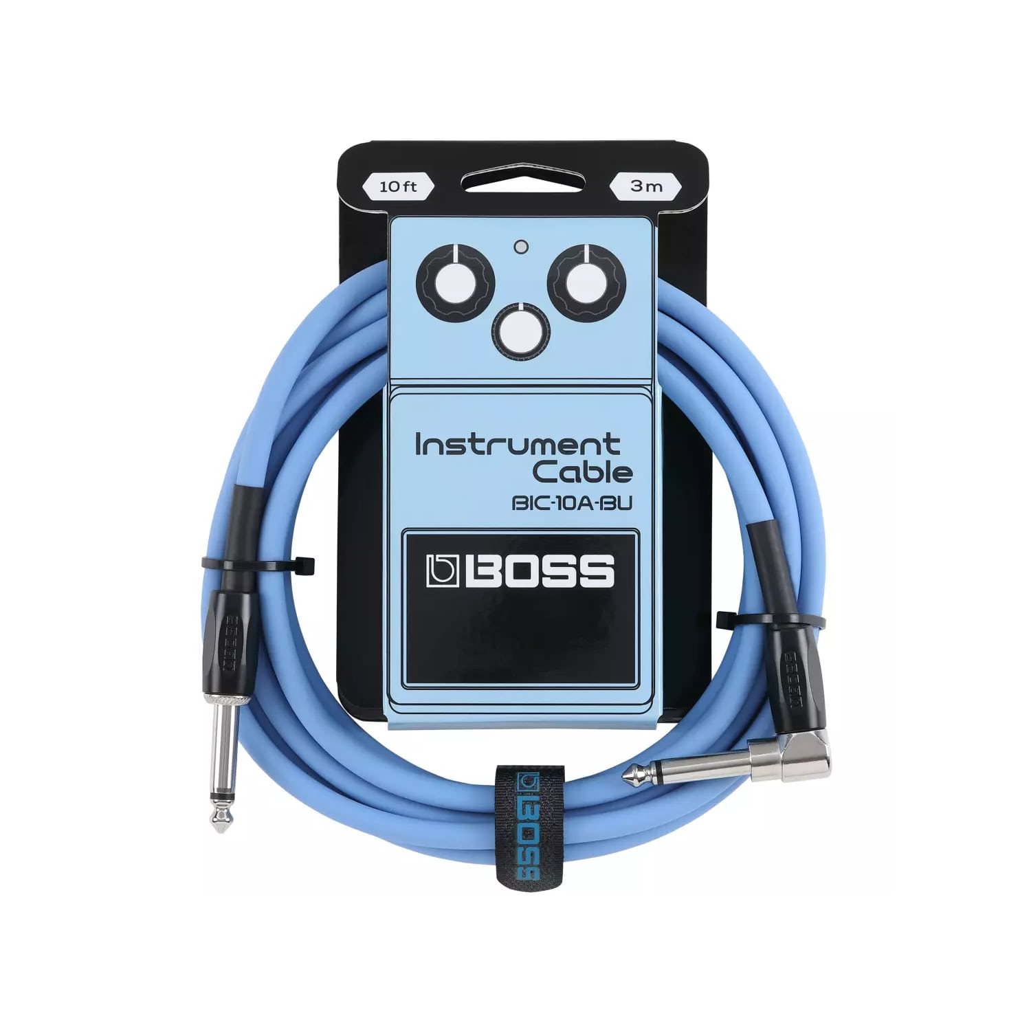 BOSS - BIC-10A-BK - Câble pour instrument - 10 pieds - bleu
