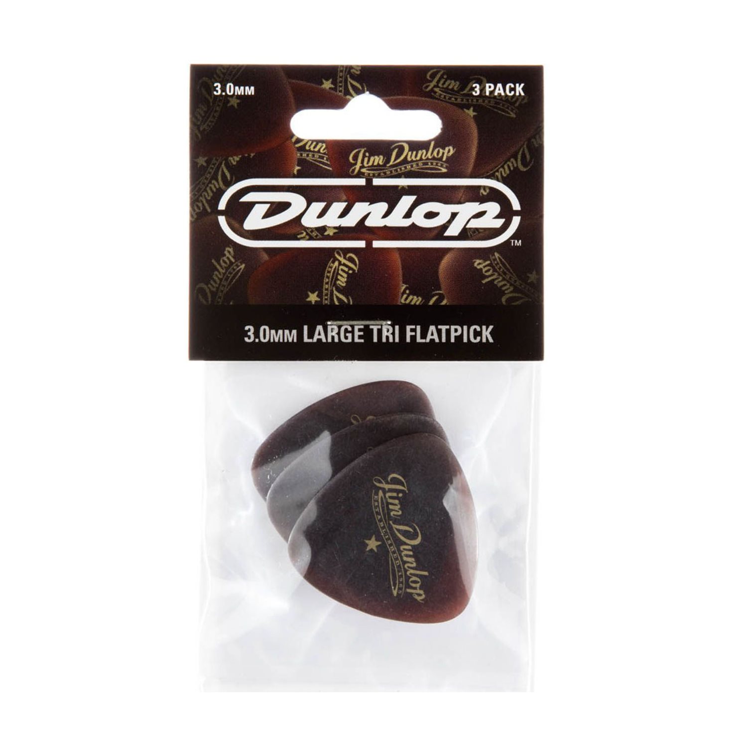 DUNLOP - 494P102 - Médiators de guitare Americana - 3 Pack - 3.0mm Large Triangle