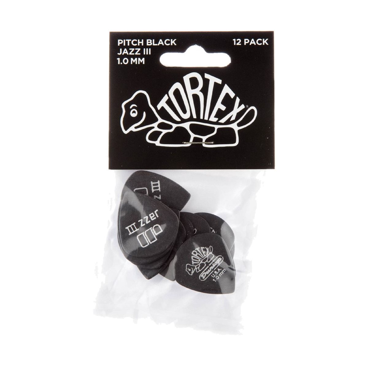 DUNLOP - TORTEX JAZZ III - 1.00MM - ensemble de 12 pick