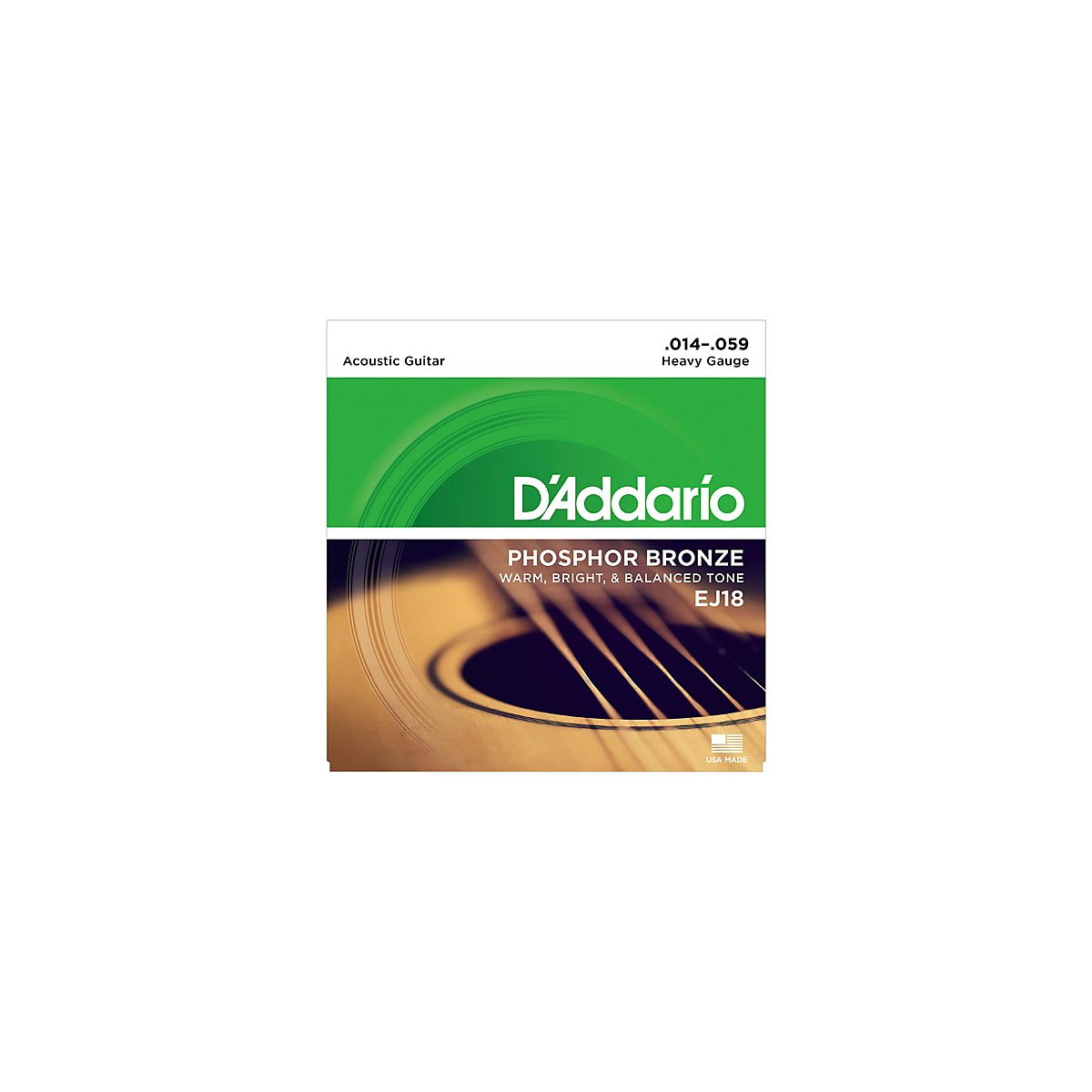 D'ADDARIO - EJ18 - cordes de guitare acoustique - Phosphor Bronze - 14-59