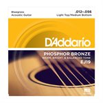 D'ADDARIO - EJ19 - acoustic guitar strings - Phosphor Bronze - 12-56