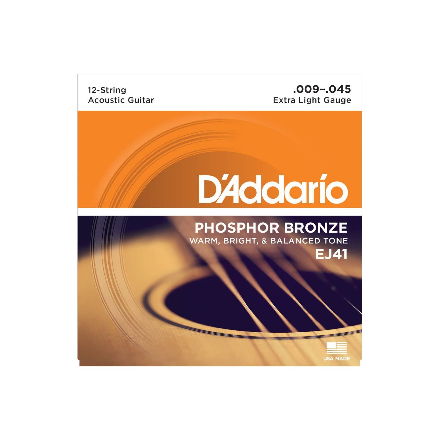 D'ADDARIO - EJ41 - cordes de guitare acoustique - 12 cordes - 9-45