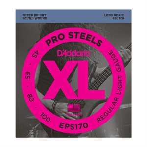 D'ADDARIO - EPS170 - cordes de basse électrique - ProSteels - long scale - 45-100