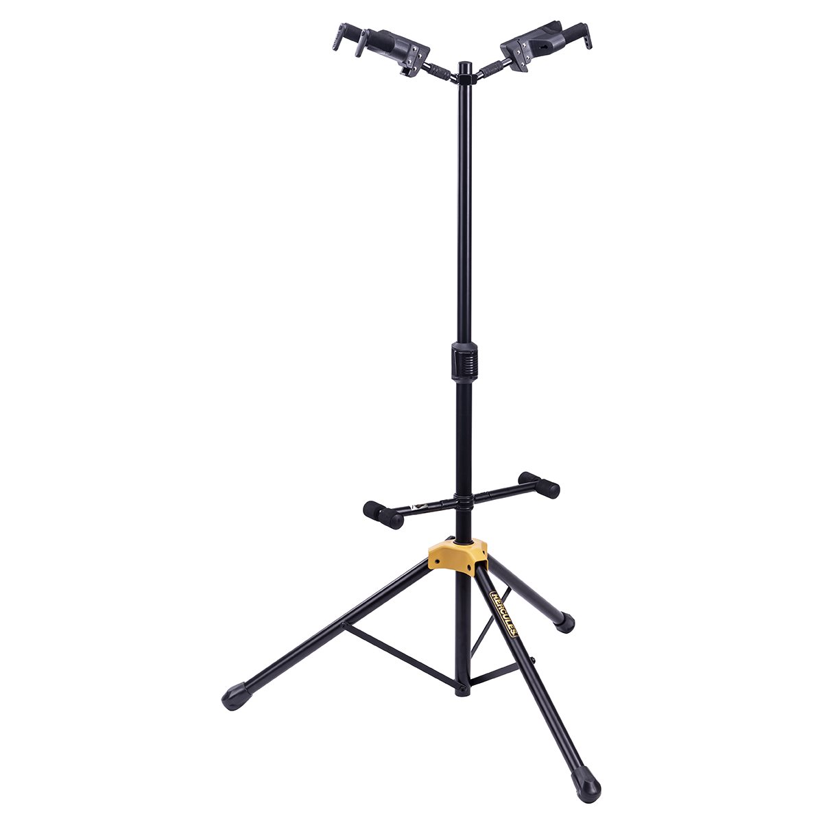 HERCULES - GS422B - AUTO GRIP DOUBLE GUITAR STAND - FOLDABLE BACKREST