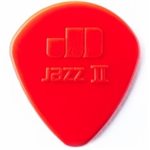 DUNLOP - 47P2-N - Médiators de guitare Red Nylon Jazz II - ensemble de 6 pick