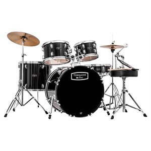 MAPEX - TND5044TCDK - Tornado 5-Piece Drum Kit (20,10,12,14,SD) with Cymbals and Hardware - noir