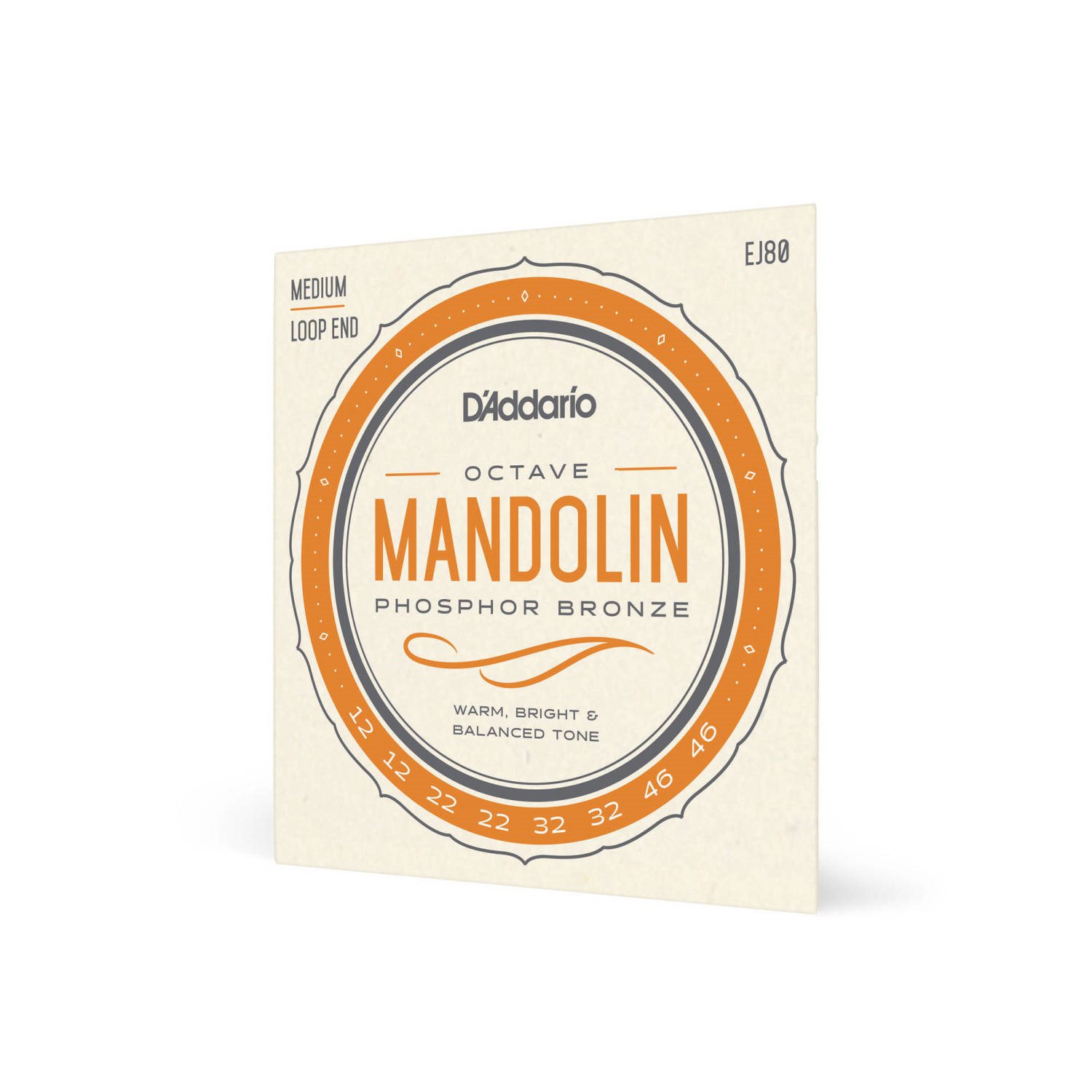 D'ADDARIO - EJ80 - Ensemble de cordes Mandoline Octave - Bronze Phosphoreux - 12-46