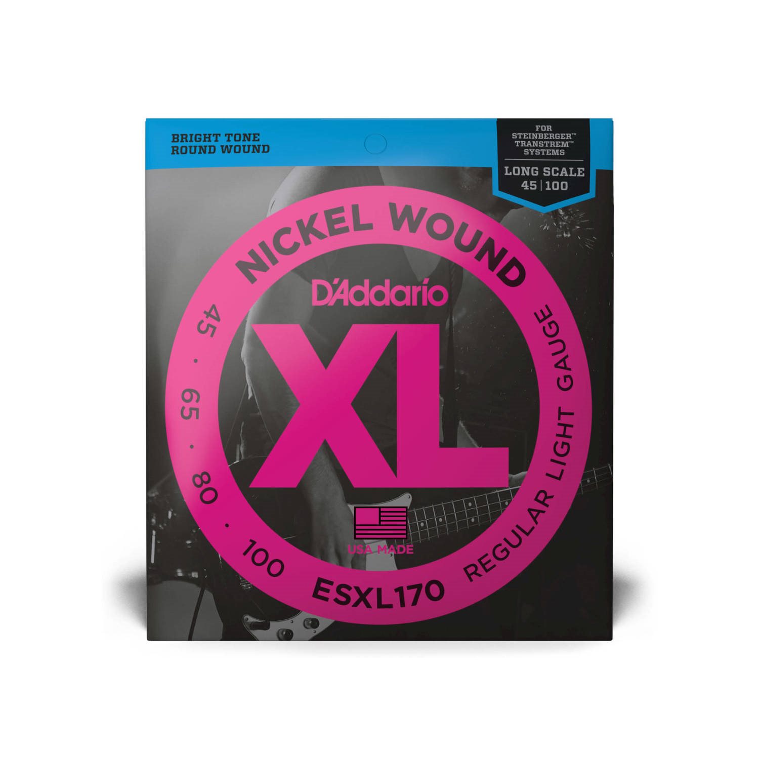 D'ADDARIO - ESXL170 - Bass Strings - Long Scale - for Steinberger - 45-100