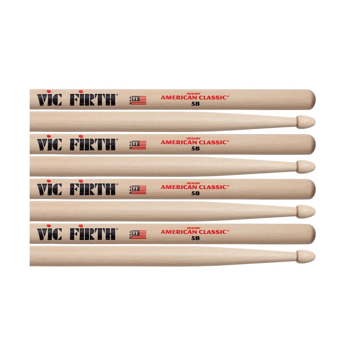 VIC FIRTH - AMERICAN CLASSIC® 5B - 4 pack