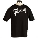 GIBSON - GTS-BLKXL - T-Shirt avec logo blanc - X-Large - noir