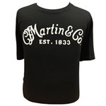 MARTIN - 18CM0109L - T-shirt avec logo classique, noir - L