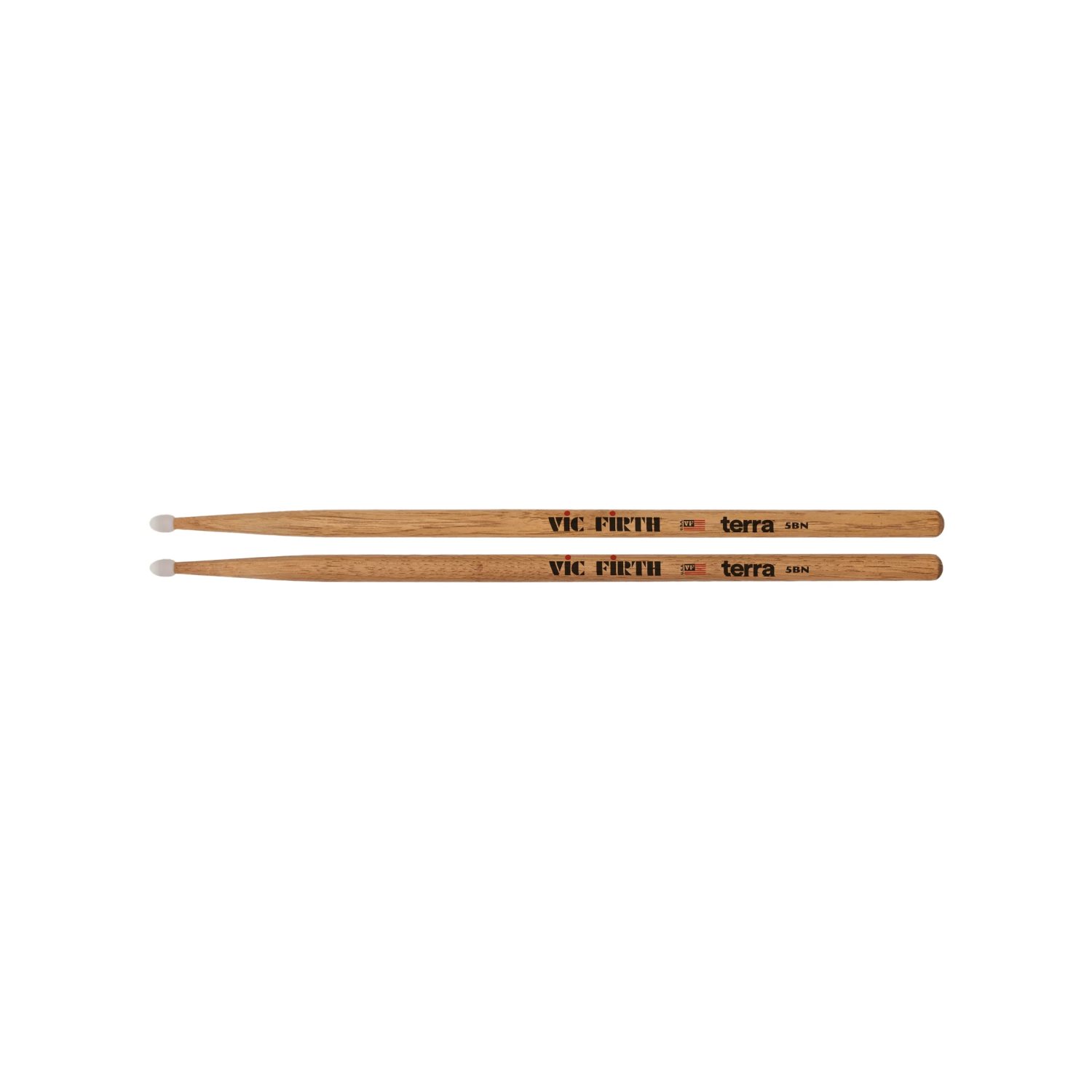 VIC FIRTH - AMERICAN CLASSIC® BAGUETTES 5BTN SÉRIE TERRA - POINTE EN NYLON