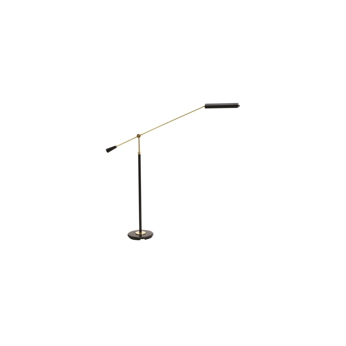 HOUSE OF TROY - PFLED-617 - Grand Piano Counter Balance LED Floor Lamp in Black with Polished Brass Accents