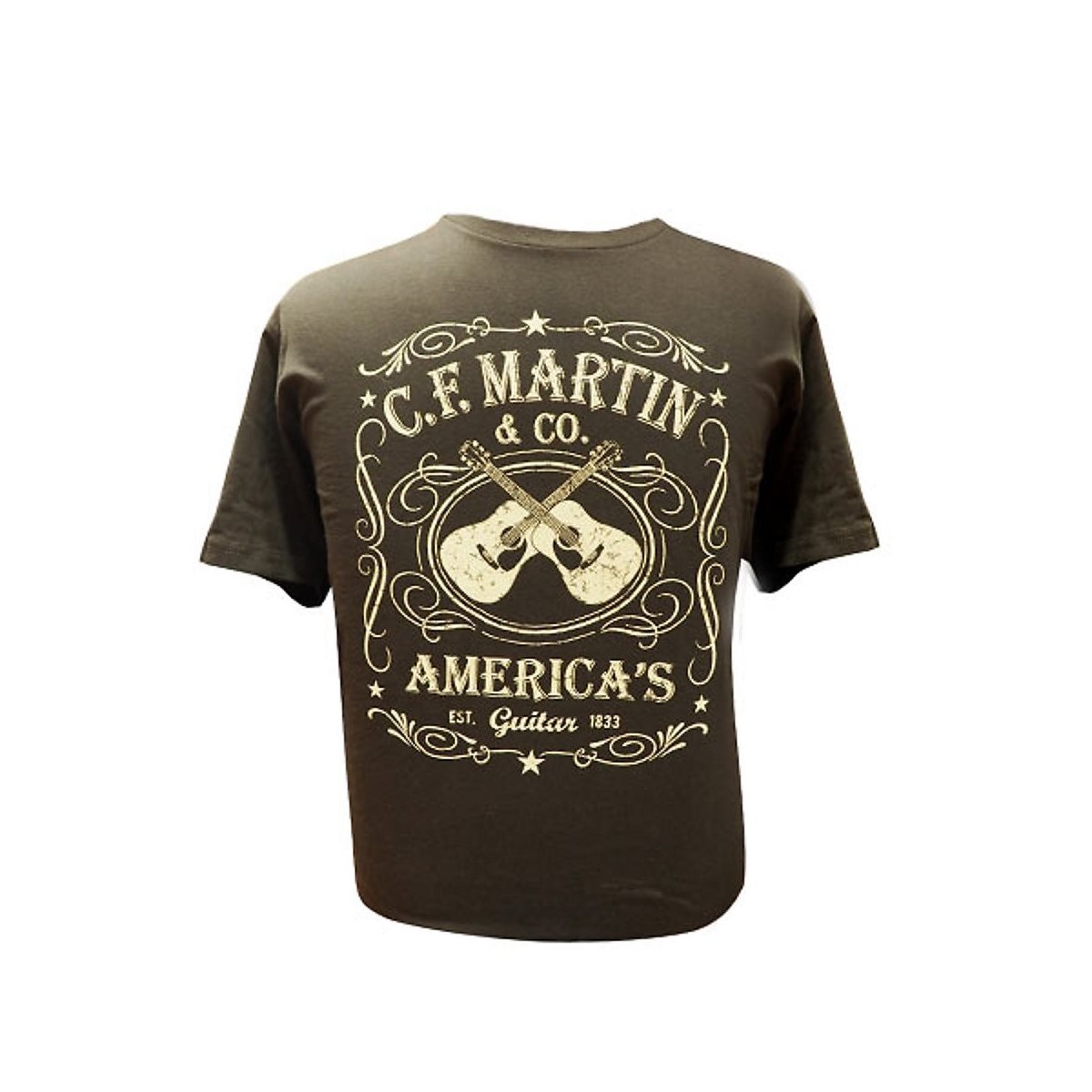 MARTIN - DUAL GUITAR T SHIRT - SMALL - BLACK