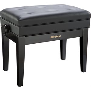ROLAND - RPB-400PE - Piano Bench with Cushioned Seat w / storage compartment - Polished ebony