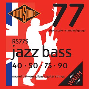 ROTOSOUND - RS77S - JAZZ BASS 77 - flatwound - SHORT SCALE - 40-90